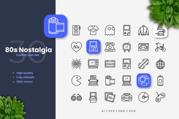 A Visual Toolkit for Modern Creators: The Power of 80s Nostalgia Icon Sets