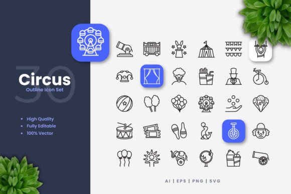 Bringing Your Projects to Life with Circus Icons: Simple, Clean, and Versatile Design