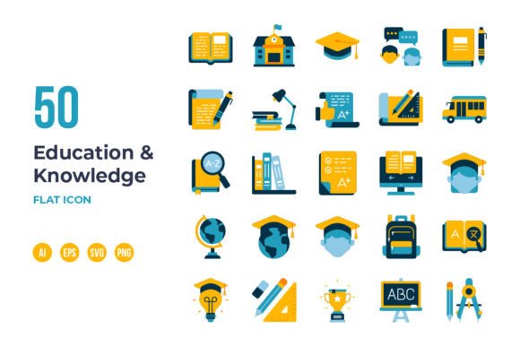 Clean Vector Icons for Modern Education and Knowledge Projects