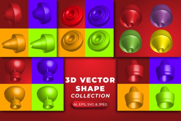 Elevate Your Visual Projects with a 3D Vector Shape Collection