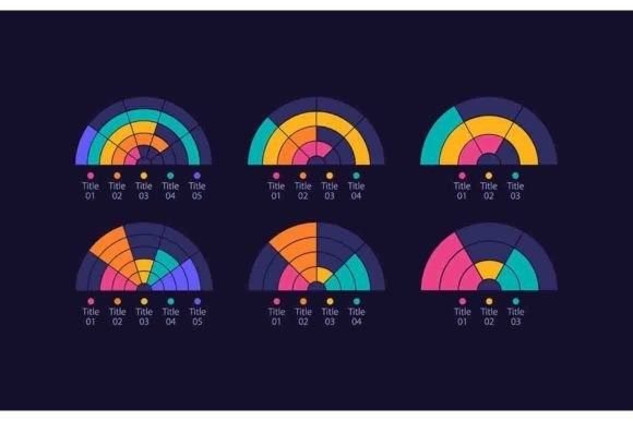 Streamline Your Data Presentation with a Semi Circle Infographic Chart Design Set