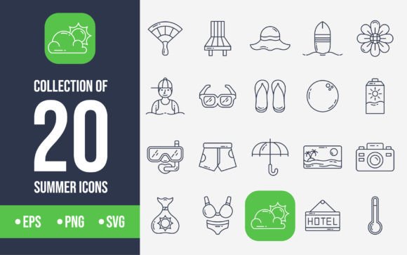 Summer Outline Icons: Streamlining Your Seasonal Designs