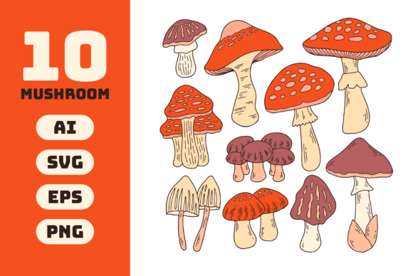 The Versatile Appeal of Mushroom Doodle Illustration in Graphic Design