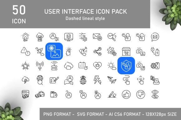 User Interface Icon in Dashed Line: A Modern Toolkit