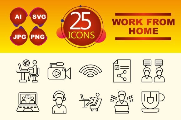 Work from Home Digital Assets for Modern Design Projects